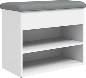 vidaXL fehér cipőpad 62 x 32 x 50 cm rétegelt fából