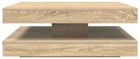 sonoma tölgy dohányzóasztal 360 fokban forgatható 90x90x34,5 cm