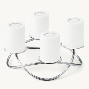 Adventi koszorú Alloa (ø 33 cm), polírozott rozsdamentes acél - EDZARD
