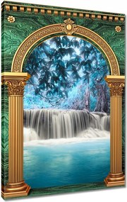 Vászonkép 80x120 Kék vízesés