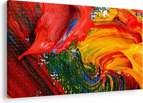 Kép - Kékítő absztrakció ecsettel (90x60 cm)