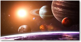 Fotótapéta üvegfalra Naprendszer 140x70