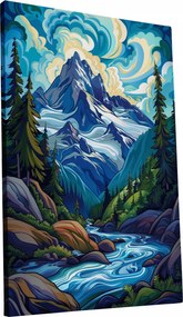 Vászonkép Festői Hegyi Tájkép otthon nappali szoba 40x60