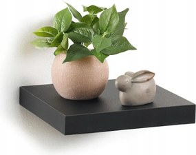 Akasztós Polc klasszikus Fekete Mdf 25 cm