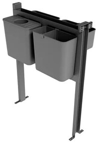 Konyhai fémrács, kiegészítő fiókra építhető szelektív tároló, Shéf fiók, 300mm szekrénybe SIGE 094C