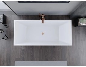 Mexen Lita, szabadon álló kád 170 x 75 cm, fehér, réz túlfolyó, 52121707500-65