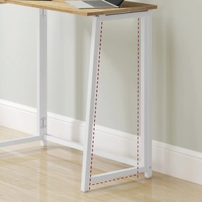 Dolgozószobai szett – összecsukható íróasztal ZARIMO 80×40 cm fehér + irodai szék AVOLA VELVET kék