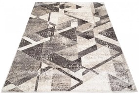 PETRA Modern dizájnos barna szőnyeg geometrikus mintával Szélesség: 80 cm | Hossz: 150 cm