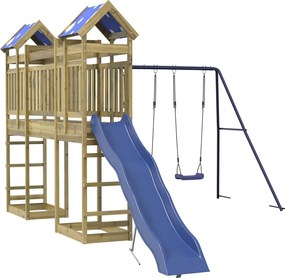 vidaXL impregnált fenyőfa kültéri játszószett