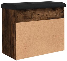 füstös tölgy színű szerelt fa cipőpad 62 x 32 x 50 cm