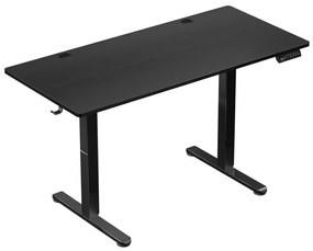 Elektromos állítható magasságú íróasztal, memória funkcióval, 120 cm x 60 cm, fekete