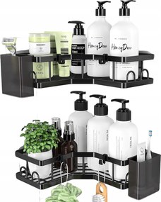 Sarok Zuhanypolc Fúrás Nélkül Kiváló Minőségű 2 Db-os Szett