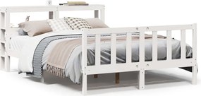 vidaXL fehér tömör fenyőfa ágy matrac nélkül 150 x 200 cm