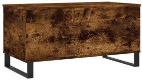 Füstös tölgy színű szerelt fa dohányzóasztal 90 x 44,5 x 45 cm