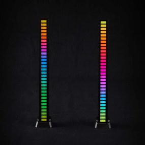 Nedis GALDP110BK - 2x LED RGB asztali lámpa, tölthető, 250 mAh