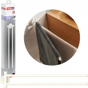 Fürdőszobai törölközőtartó öntapadós Tesa Moon White Fém