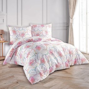 BedTex Satin ágynemű Bloom, 160 x 200 cm, 2 x 70 x 80 cm, 160 x 200 cm, 2 db 70 x 80 cm