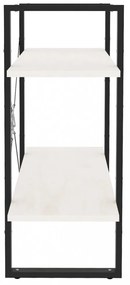 kétszintes fehér tömör fenyőfa könyvszekrény 80 x 30 x 70 cm