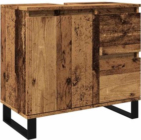 vidaXL antik fa színű szerelt fa mosdószekrény 65 x 33 x 60 cm