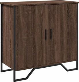 vidaXL fekete szerelt fa tálalóasztal 78 x 35,5 x 74,5 cm
