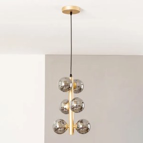 Brilagi - LED Csillár zsinóron MILLA 6xG9/3W/230V arany/füstös