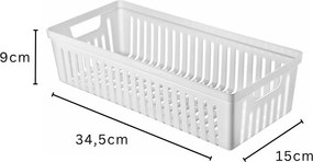 Perforated konyhai rendszerező, fehér, 34,5×15 cm