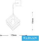 UNIVERSO Fali lámpa 1xE27 max.60w 170x170mm IP20 Fekete 5év