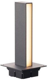 Kültéri Állólámpa, 36cm magas, süllyesztett rögzítéssel, 2 lámpafej, antracit, 3000K melegfehér, 700 lm, CRI 80, SLV H-Pol 232175