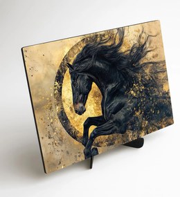 DUBLEZ | Fából készült kép - Vágtázó musztáng