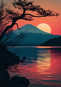 Poszter 29,7x42cm Hegy este