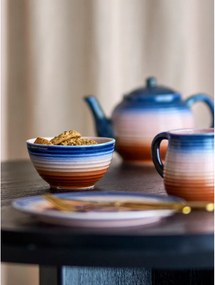 Kék-narancssárga kerámia leveses tálka szett 4 db-os 350 ml Tatum – Bloomingville