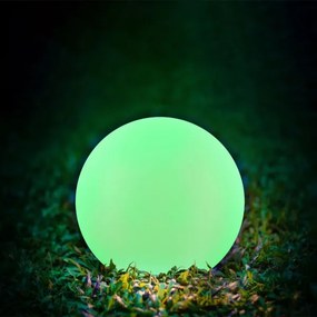 LED RGBW Napelemes lámpa BALL LED/3,7V 1500 mAh átm. 50 cm IP65 + távirányítás