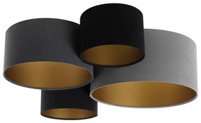 Mennyezeti lámpa SPACE 4xE27/60W/230V szürke/fekete/arany