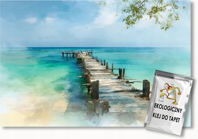 Fotótapéta Flizelina Tájkép Tenger Óceán Tengerpart Móló Híd 250x175 ragasztó