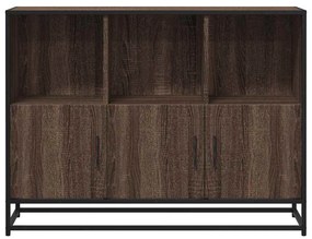 barna tölgyszínű szerelt fa tálalószekrény 100x35x76 cm