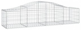10 db íves horganyzott vas gabion kosár 200x50x40/60 cm