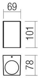 Redo 90528 - BRIO kültéri fali lámpatest LED/6W/230V 3000K IP54 barna