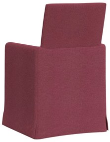 Étkező Székek 2 pcs bordó 57 x 67 x 95 cm szövet