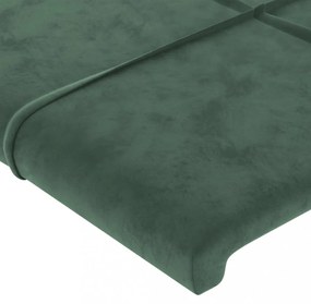 sötétzöld bársony LED-es fejtámla 80 x 5 x 78/88 cm