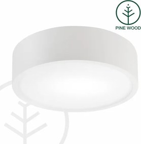 Mennyezeti lámpatest NATURAL 1xE27/15W/230V átm. 27,5 cm fenyő/fehér