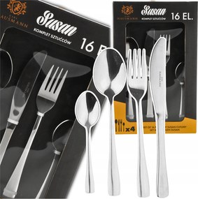 Evőeszköz Készlet 16 darabos 4 személyes Susan Díszdoboz Fényes