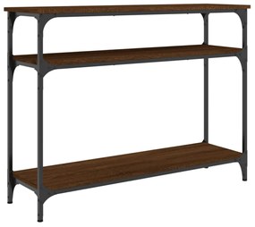 barna tölgyszínű szerelt fa tálalóasztal 100x29x75 cm