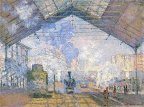 Reprodukció The Gare St. Lazare (1877), Claude Monet