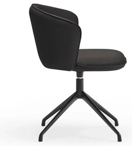 Fekete kárpitozott étkezőfotel szett 2 db-os Add – Teulat