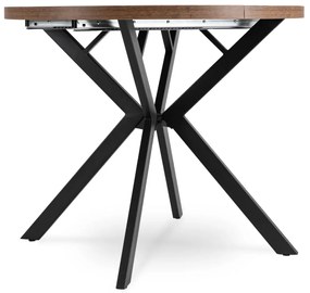 Bővíthető Étkezőasztal Rusztikus Tölgy/Fekete Színben. LUGO 90-190 cm