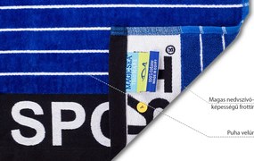 Sport Kék strandtörölköző