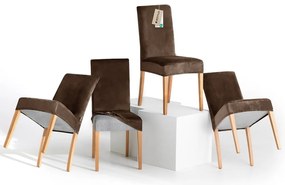 Barna gumis szék huzat szett 4 db-os 48 cm Sento – Restilo