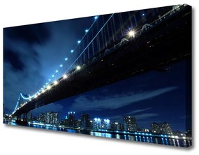 Vászonkép nyomtatás Bridge City Architecture 125x50 cm
