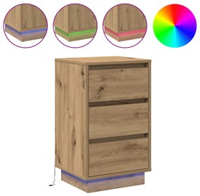 Éjjeli Szekrény LED-del Artisan Oak 39x34.5x65 cm Mérnöki Fa