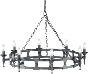 Elstead klasszikus csillár saxon fekete elssax8-blk-sil